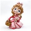 Image 2 : VINTAGE CERAMIC SMILING GIRL WITH DOLL SCULPTURE
