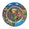 Image 1 : LARGE 16” MEXICAN FOLK ART POTTERY STORY PLATE