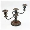 Image 1 : VINTAGE SILVER ON COPPER CANDELABRA CANDLESTICK