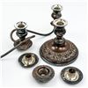 Image 8 : VINTAGE SILVER ON COPPER CANDELABRA CANDLESTICK