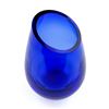 Image 2 : THICK SLANT TOP STUDIO ART GLASS COBALT BLUE VASE