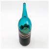 Image 3 : BLOWN ART GLASS MULTI COLOR TEAL BOTTLE BUD VASE