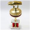 Image 9 : VINTAGE 2ND PLACE AUTO CAR TROPHY WITH MARBLE