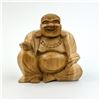 Image 2 : HAND CRAFTED LAUGHING BUDDHA WOOD CARVING