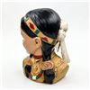Image 2 : VINTAGE 1984 CERAMIC NATIVE AMERICAN GIRL BUST