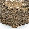 Image 4 : VINTAGE HAND CRAFTED INLAID FLORAL WOOD CARVING