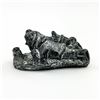 Image 2 : VINTAGE WOLF ORIGINAL INUIT SOAPSTONE SCULPTURE
