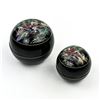 Image 2 : HAND PAINTED LAQUERWARE NESTING JEWELRY BOXES