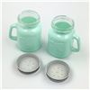 Image 4 : PAIR OF TEAL BLUE MASON JAR SALT & PEPPER SHAKERS