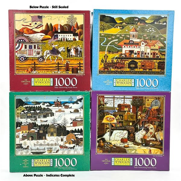 4 CHARLES WYSOCKI 1000 PC JIGSAW PUZZLES