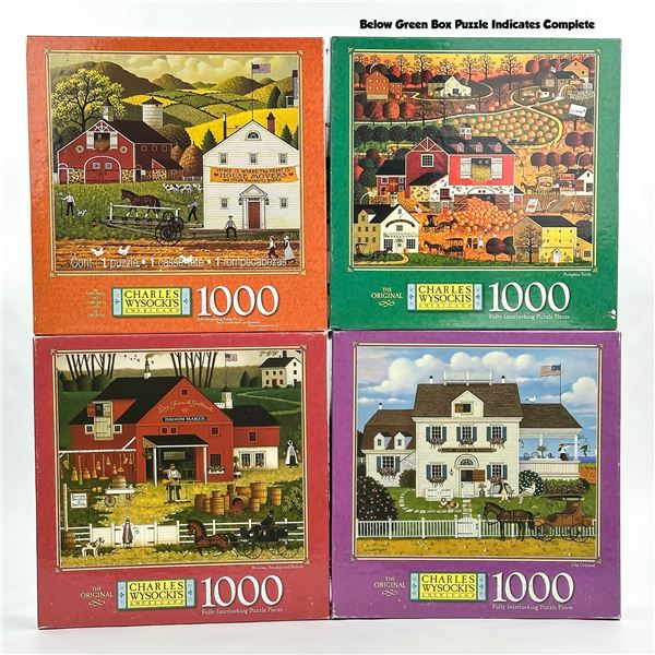 4 CHARLES WYSOCKI 1000 PC JIGSAW PUZZLES