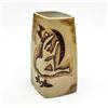 Image 2 : DIAMOND SHAPED POTTERY VASE - ABSTRACT BIRDS