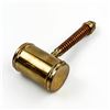 Image 2 : BRASS GAVEL WITH WOODEN HANDLE - GOING ONCE!