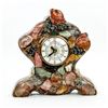 Image 1 : VINTAGE HAND CRAFTED RESIN CLOCK - ROCKS ABALONE