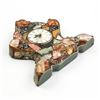 Image 2 : VINTAGE HAND CRAFTED RESIN CLOCK - ROCKS ABALONE