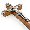 Image 3 : OLD WOOD & METAL INRI JESUS CHRIST WALL CRUCIFIX