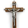 Image 4 : OLD WOOD & METAL INRI JESUS CHRIST WALL CRUCIFIX