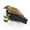 Image 7 : WOODEN BIRD CARVING WITH TOOLED METAL TRIM