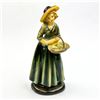 Image 1 : VINTAGE WOMAN WITH BASKET CHALKWARE SCULPTURE