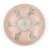 Image 1 : VINTAGE ART DECO PINK & CLEAR GLASS LIGHT SHADE