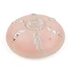 Image 3 : VINTAGE ART DECO PINK & CLEAR GLASS LIGHT SHADE