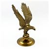 Image 1 : BRASS EAGLE BIRD STANDING ON BALL GLOBE SCULPTURE