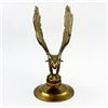 Image 2 : BRASS EAGLE BIRD STANDING ON BALL GLOBE SCULPTURE