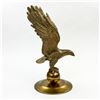 Image 7 : BRASS EAGLE BIRD STANDING ON BALL GLOBE SCULPTURE