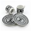 Image 1 : GREEK HANDMADE PAINTED KEPAMEIKH CUPS & SAUCERS