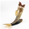 Image 3 : VINTAGE HAND CARVED HORN FISH SCULPTURE FOLK ART
