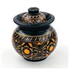 Image 1 : SMALL HAND CRAFTED WOODEN LIDDED STORAGE JAR