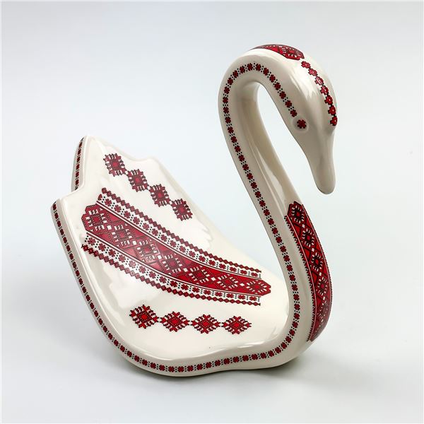 UKRAINIAN CERAMIC ART SWAN - CROSS STITCH PATTERN