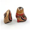 Image 3 : TWO HAND PAINTED MEXICAN FOLK ART TONALA OWLS