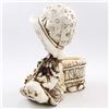 Image 3 : VINTAGE CHALKWARE PLANTER - GIRL WITH CAT - MEXICO