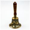 Image 2 : VINTAGE SUN MOON STARS ETCHED BRASS & WOOD BELL
