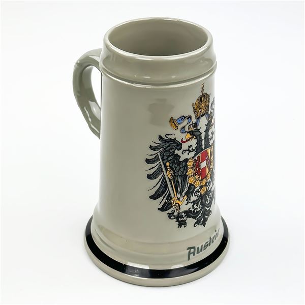 VINTAGE ORIGINAL KING CERAMIC BEER STEIN - AUSTRIA