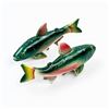 Image 2 : VINTAGE RAINBOW TROUT SALT & PEPPERS SHAKERS