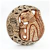 Image 1 : MOON & LEOPARD CHALKWARE WALL PLAQUE - MAYAN?