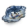 Image 1 : INTERESTING SCULPTURED GLASS DISH - RAINBOW EFFECT