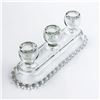 Image 3 : VTG CANDLEWICK CLEAR BLOWN GLASS CANDLE HOLDER