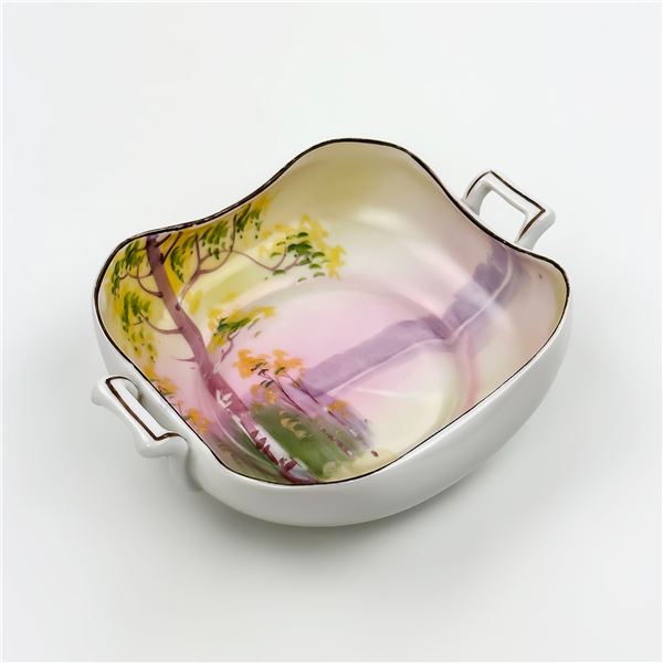 MEITO CHINA CROWN HAND PAINTED PORCELAIN DISH