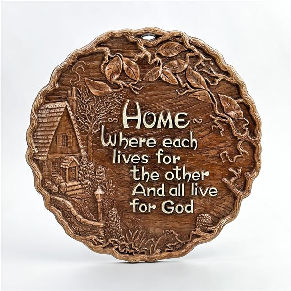 VTG HOME WHERE EACH LIVES - LIVE FOR GOD PLAQUE
