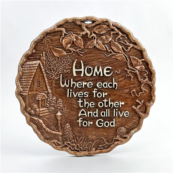 VTG HOME WHERE EACH LIVES - LIVE FOR GOD PLAQUE