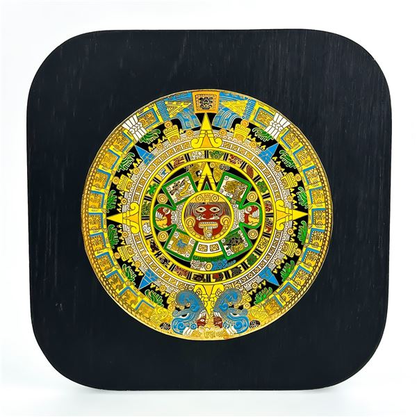 VTG MAYAN CALENDAR - GODS OF MEXICO WALL PLAQUE