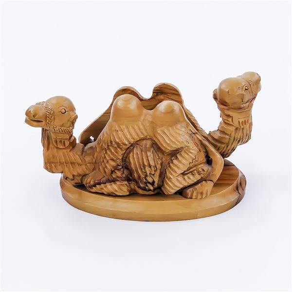 ISREAL OLIVE WOOD CARVING - CAMEL NAPKIN HOLDER