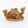 Image 1 : ISREAL OLIVE WOOD CARVING - CAMEL NAPKIN HOLDER