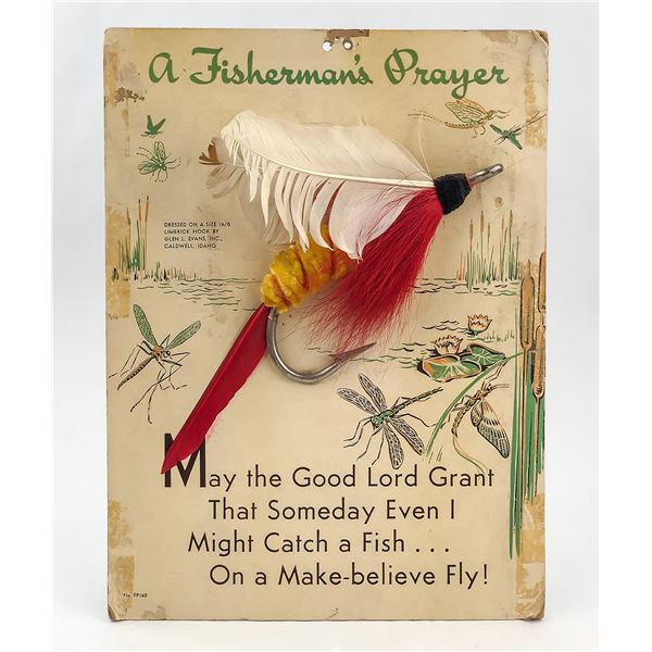 VTG A FISHERMAN’S PRAYER - LARGE FISHING FLY HOOK