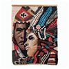 Image 1 : MAN WOMAN WOOL TAPESTRY WALL HANGING - MAYAN?