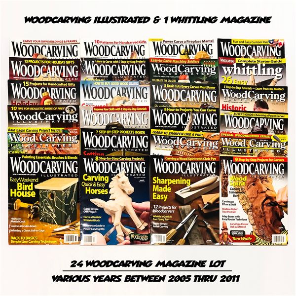 24 WOOD CARVING ILLUSTRATED MAGAZINE LOT - SANTAS