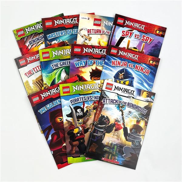 11 SCHOLASTIC LEGO NINJAGO MASTER SPINJITZU BOOKS